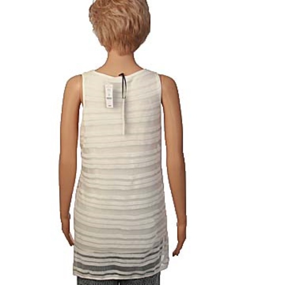 New WHBM Sheer Lined High Low Sleeveless Top, Size S - Picture 2 of 3